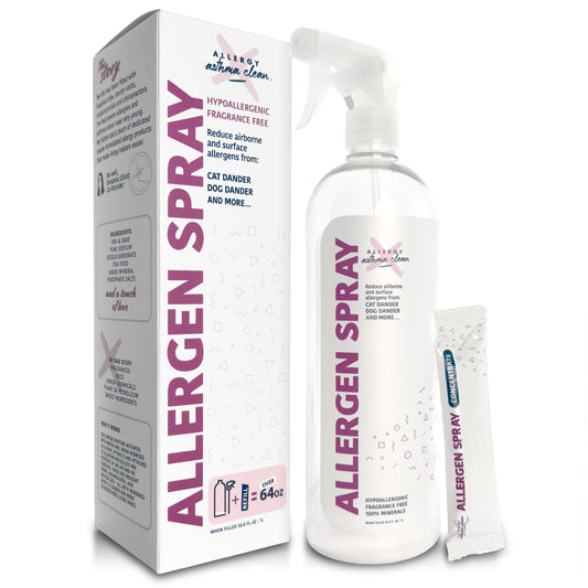 Allergy Asthma Clean Allergen Spray Bottle + One Refill over 64oz by Allergy Defender