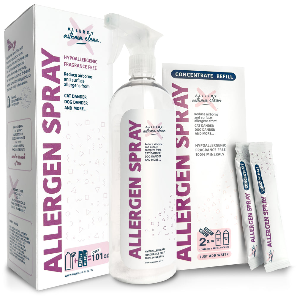 Allergy Asthma Clean Allergen Spray Bundle over 100oz by Allergy Defender