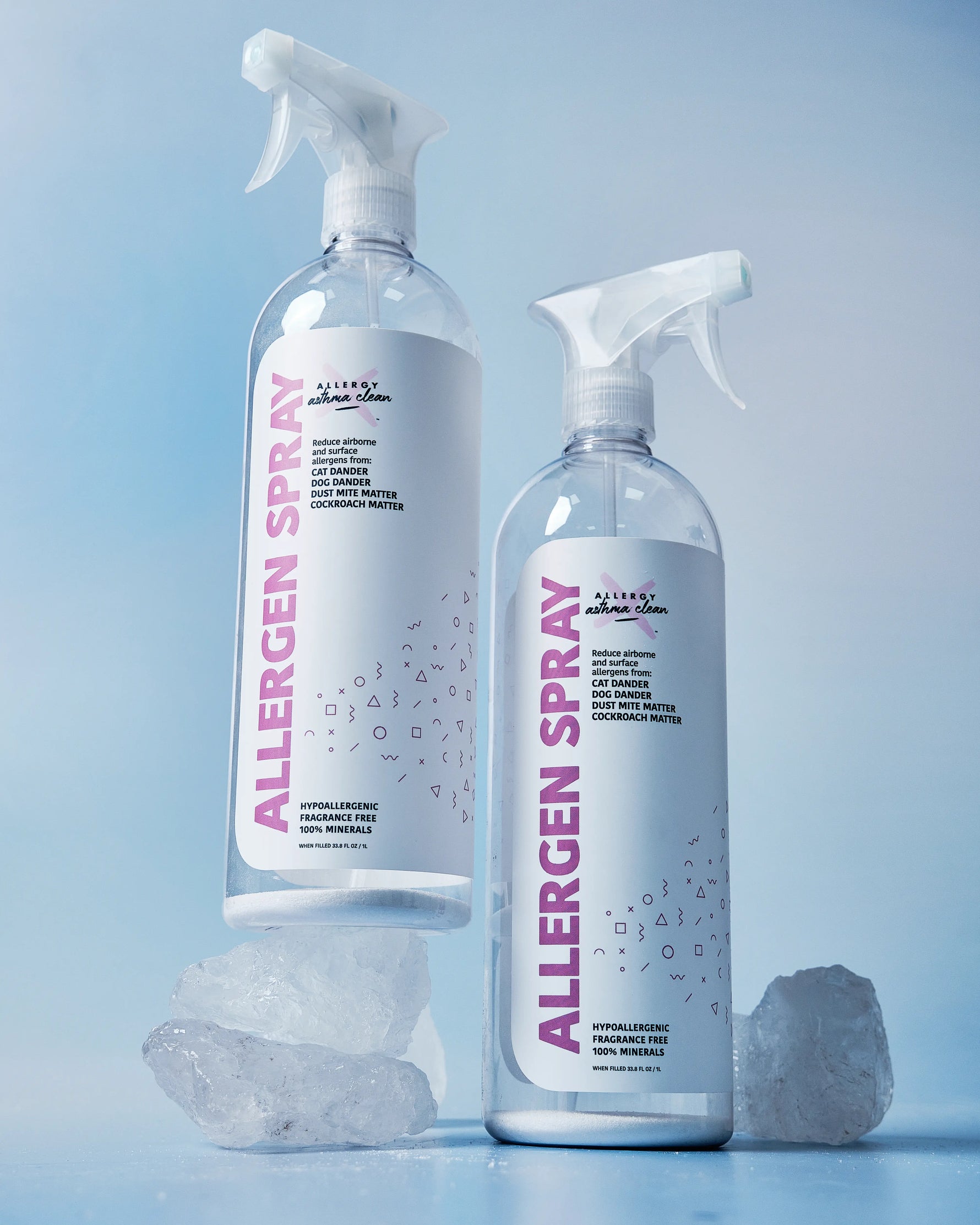 image of two allergen spray bottles side by side
