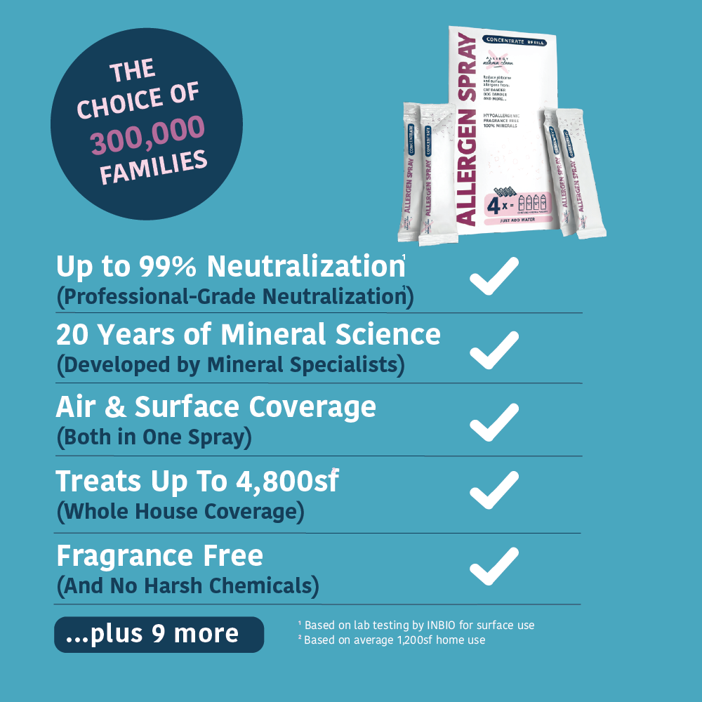 Allergy Asthma Clean Allergen Spray Refill 4 Pack 128oz by Allergy Defender