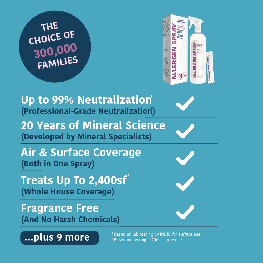 Allergy Asthma Clean Allergen Spray Bottle + One Refill over 64oz by Allergy Defender