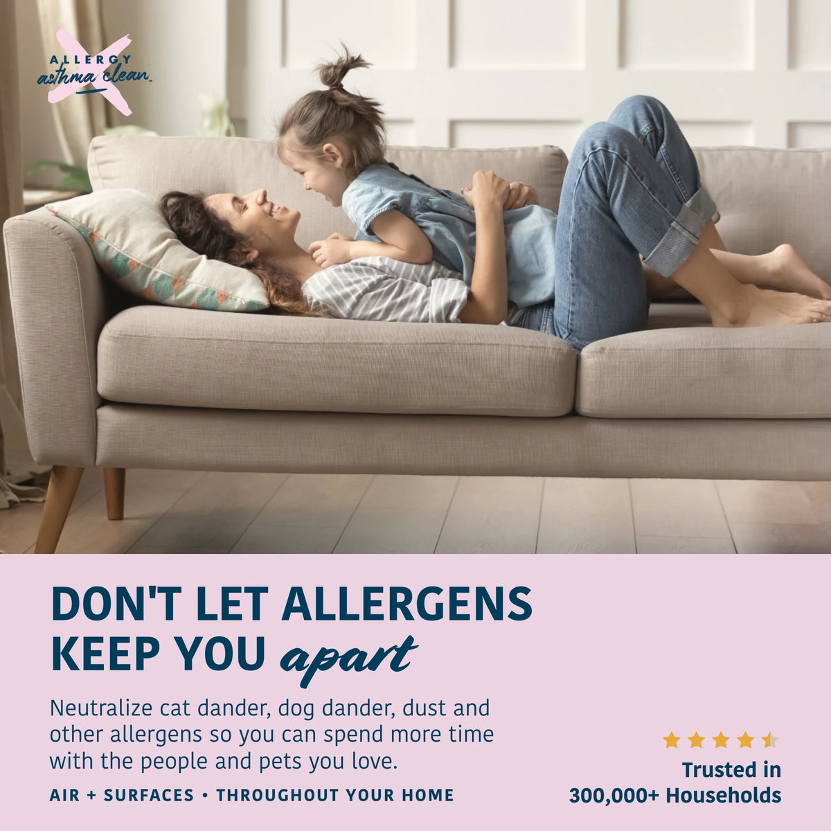 Allergy Asthma Clean Allergen Spray 33.8oz by Allergy Defender