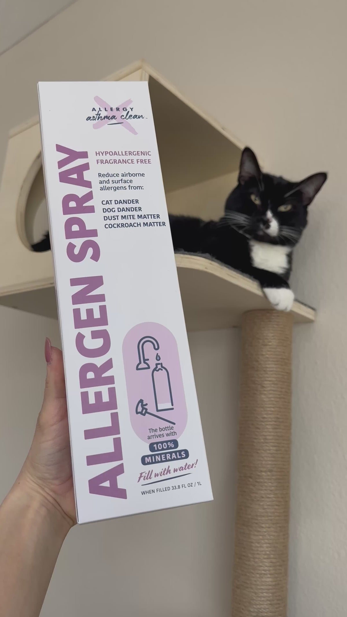 Allergy Asthma Clean Allergen Spray demonstration